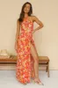 Sunset Shadows Maxi Dress Orange sold by Fortunate One