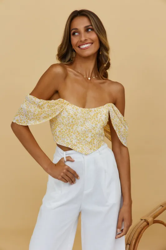 Dawn Of Day Crop Top Yellow sold by Fortunate One