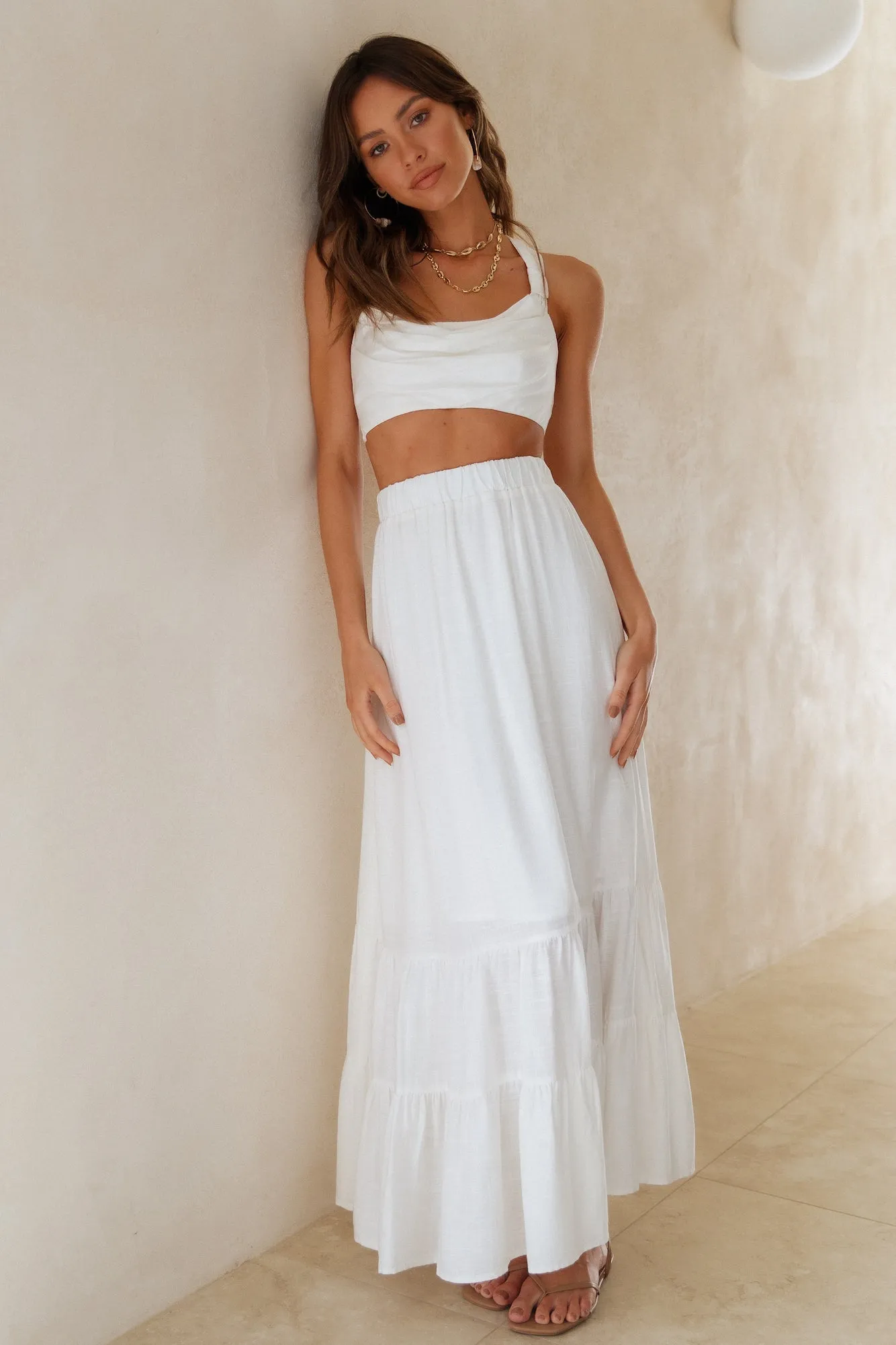 Fixed Focus Maxi Skirt White sold by Fortunate One product image thumbnail 3