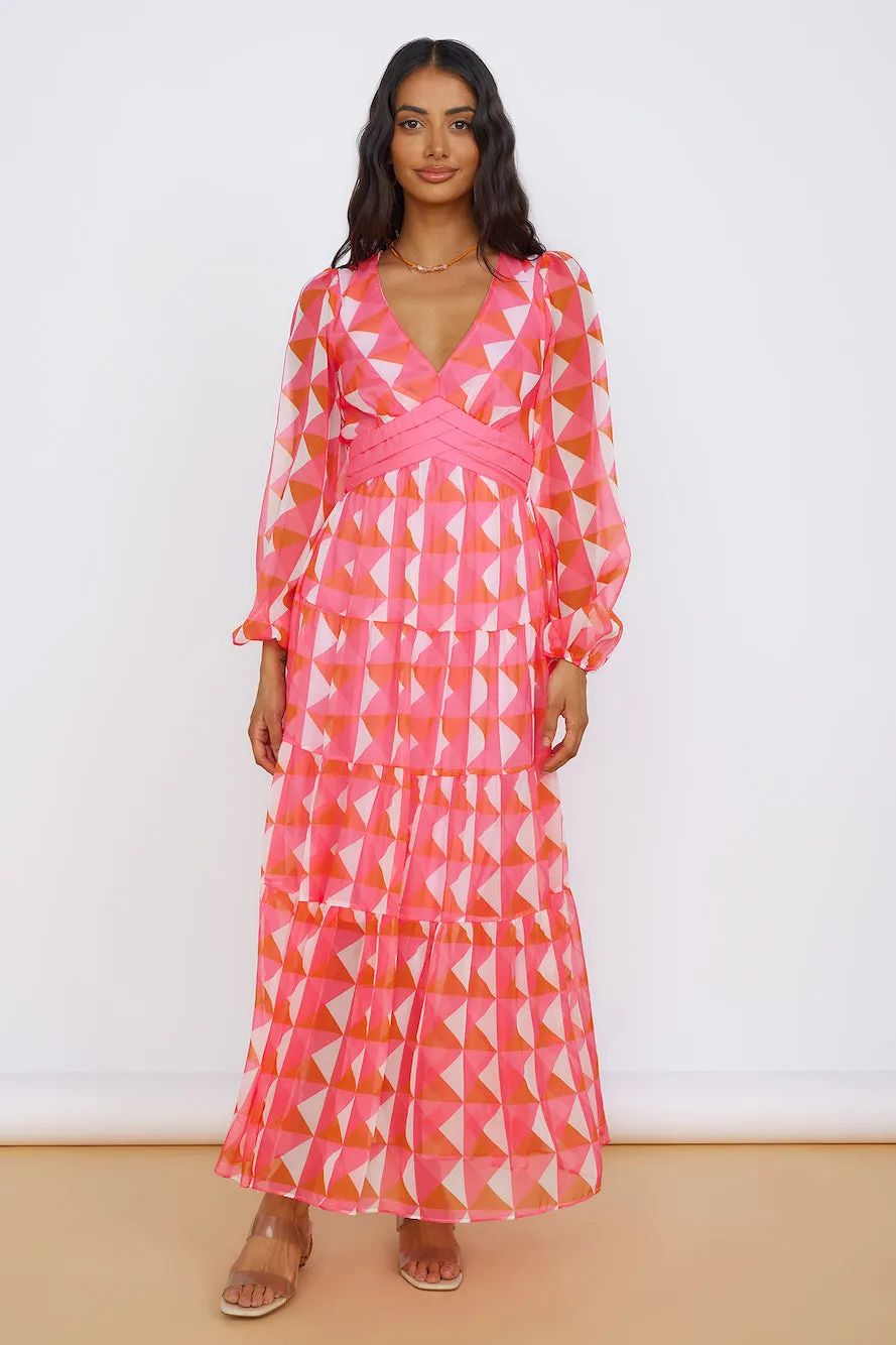 Delightful Dream Maxi Dress Pink sold by Fortunate One product image thumbnail 5