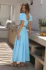 Cool And Calm Maxi Skirt Blue sold by Fortunate One