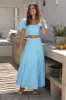 Cool And Calm Maxi Skirt Blue sold by Fortunate One