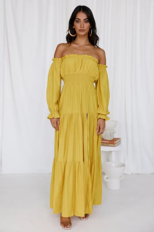 SEVEN WONDERS Loreli Maxi Dress Yellow sold by Fortunate One