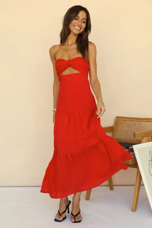 Free Falling Maxi Dress Red sold by Fortunate One