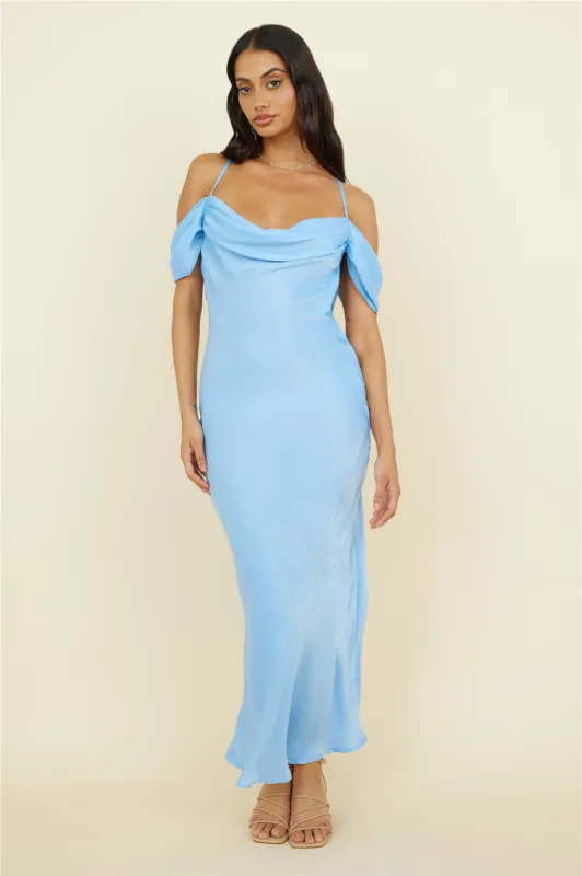 Falling Fearless Maxi Dress Blue sold by Fortunate One