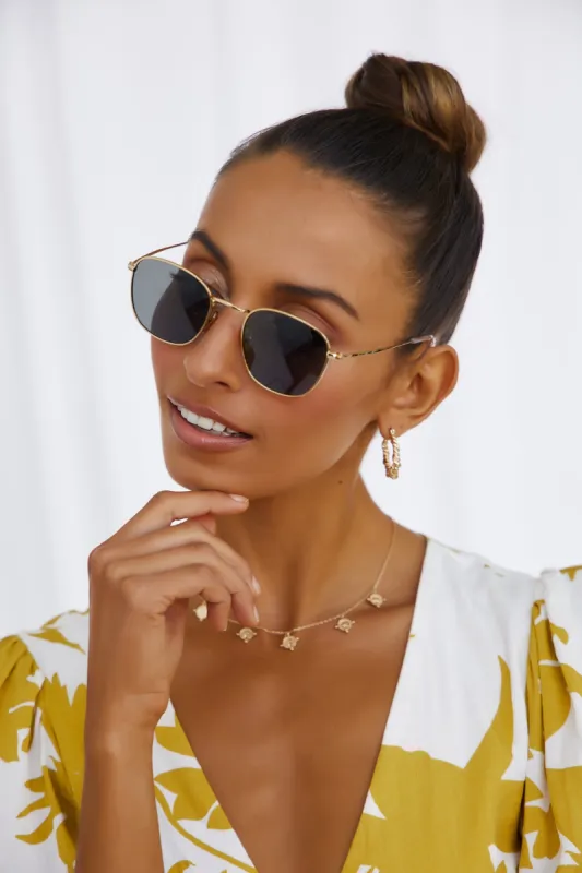 BANBÉ The Turlington Sunglasses Gold Smoke sold by Fortunate One