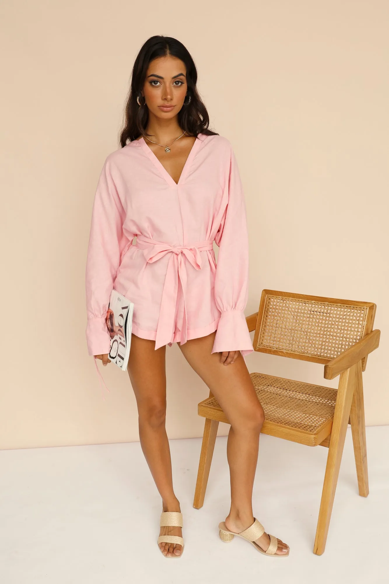 Free Mind Romper Pink sold by Fortunate One product image thumbnail 2