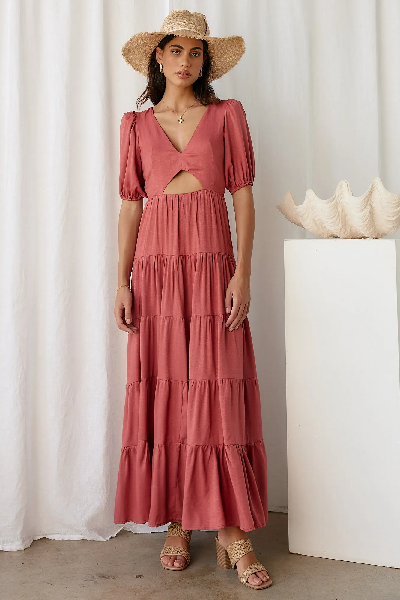 RUNAWAY THE LABEL Cedros Maxi Dress Terracotta sold by Fortunate One product image thumbnail 4