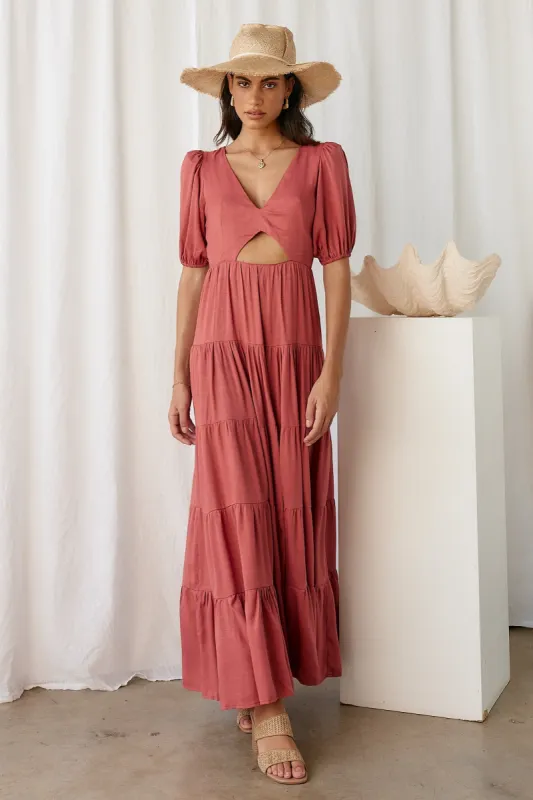 RUNAWAY THE LABEL Cedros Maxi Dress Terracotta sold by Fortunate One