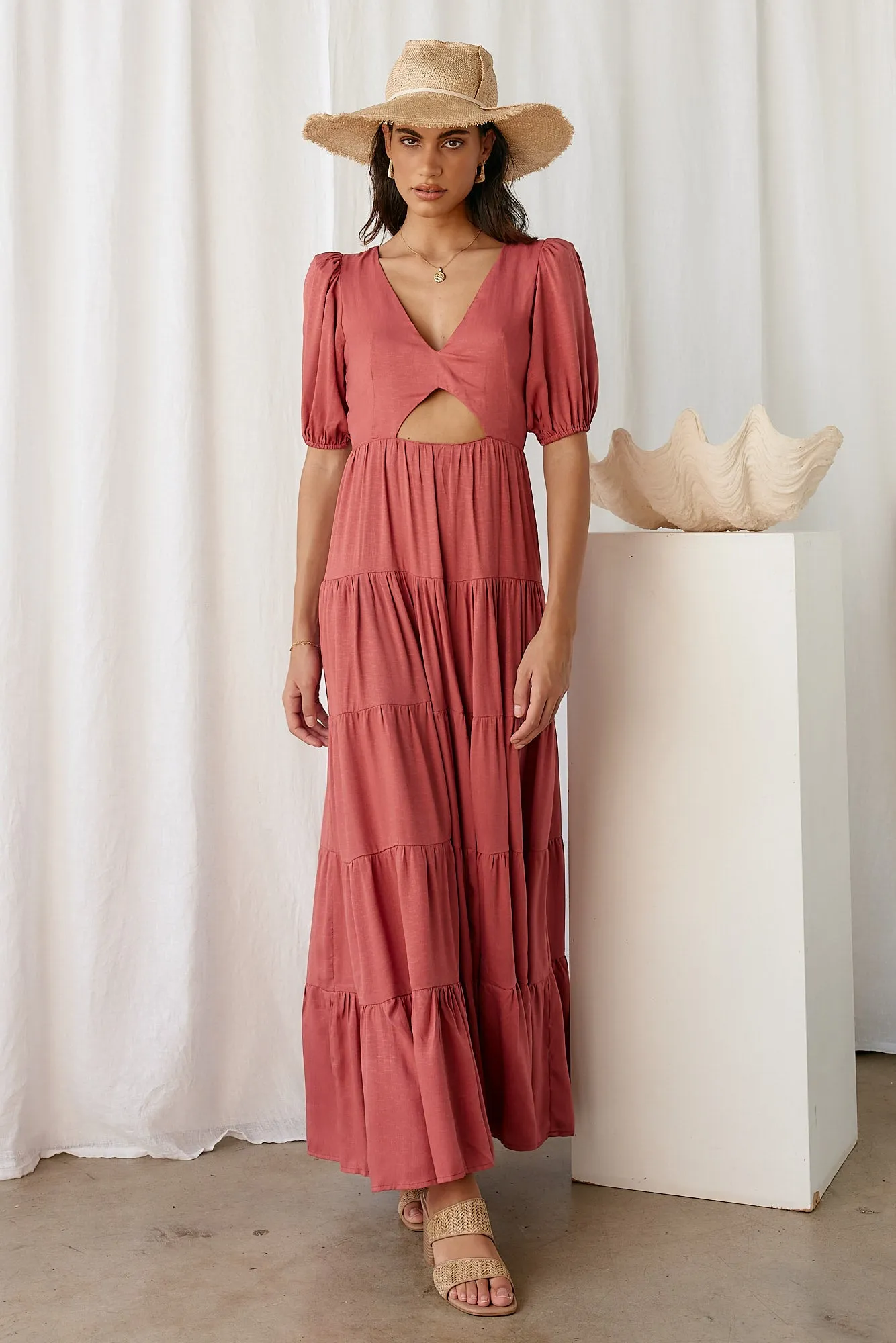 RUNAWAY THE LABEL Cedros Maxi Dress Terracotta sold by Fortunate One