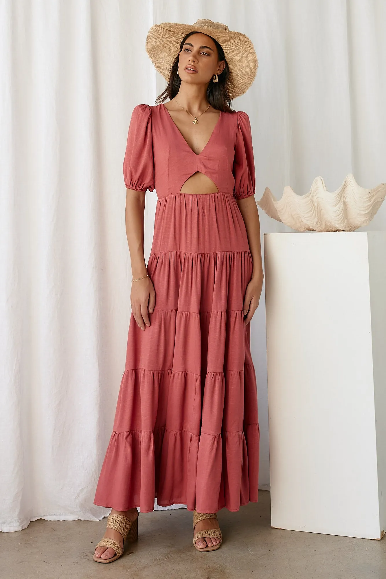 RUNAWAY THE LABEL Cedros Maxi Dress Terracotta sold by Fortunate One product image thumbnail 5