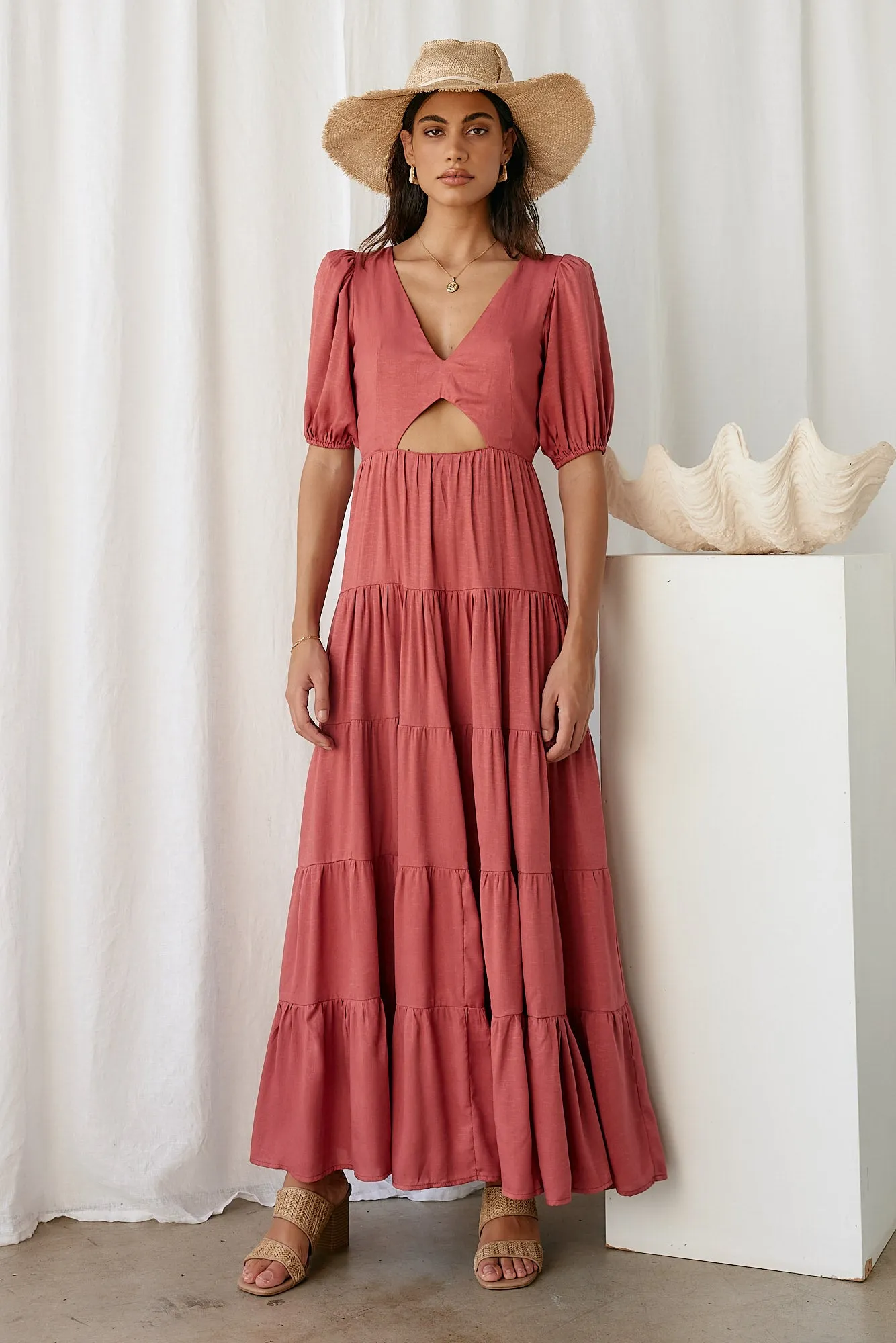 RUNAWAY THE LABEL Cedros Maxi Dress Terracotta sold by Fortunate One product image thumbnail 2
