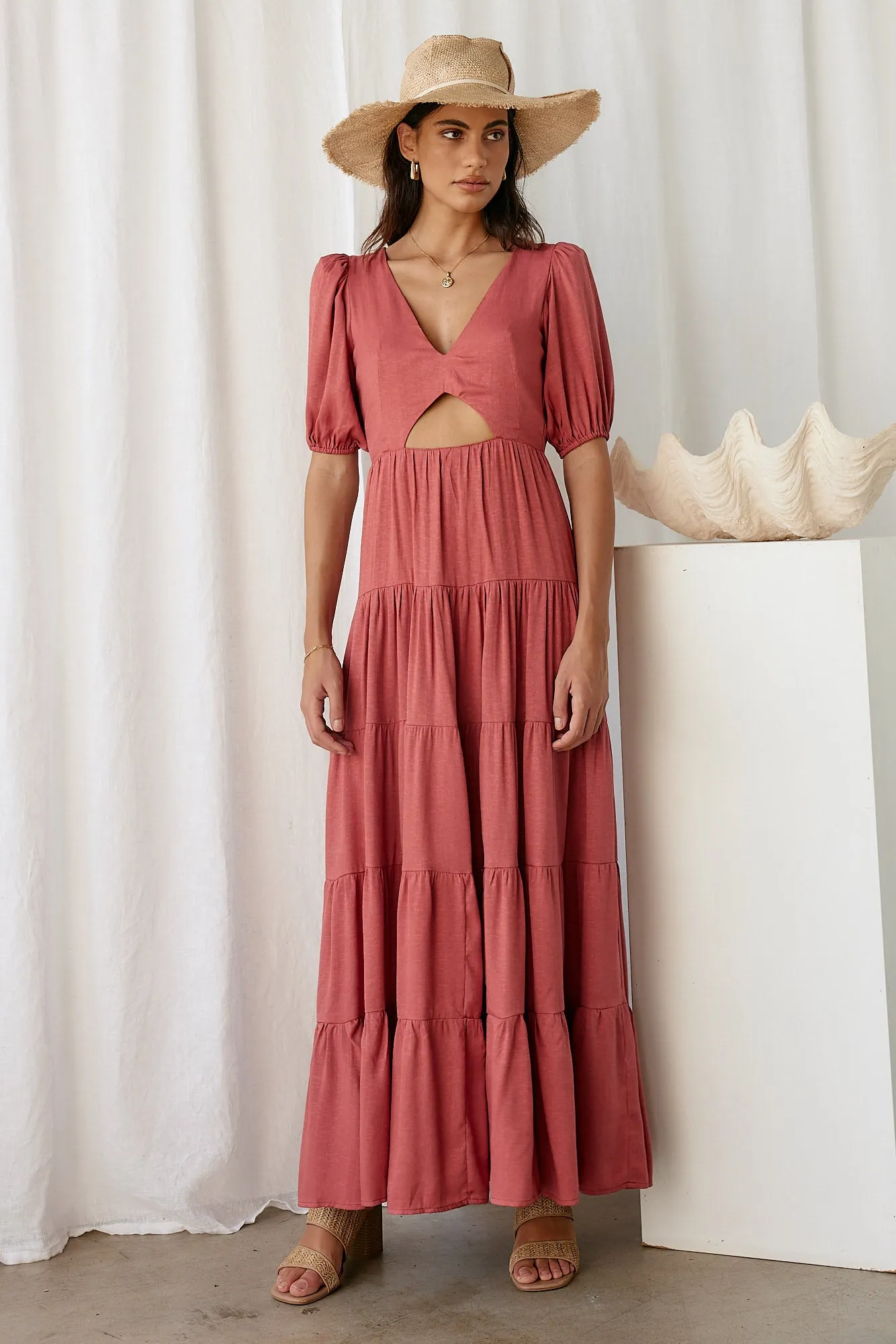 RUNAWAY THE LABEL Cedros Maxi Dress Terracotta sold by Fortunate One product image thumbnail 3