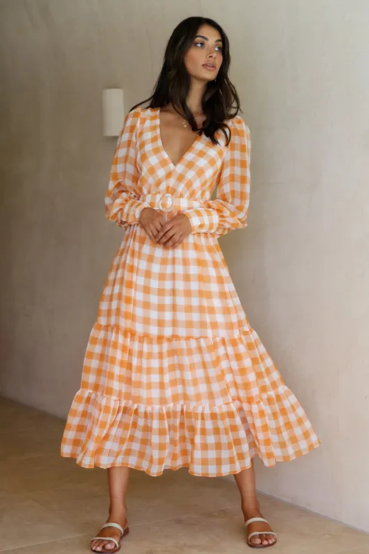 Budding Blooms Maxi Dress Orange sold by Fortunate One