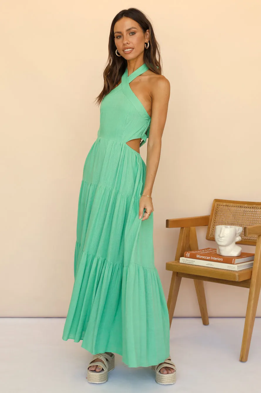 Matira Maxi Dress Green sold by Fortunate One