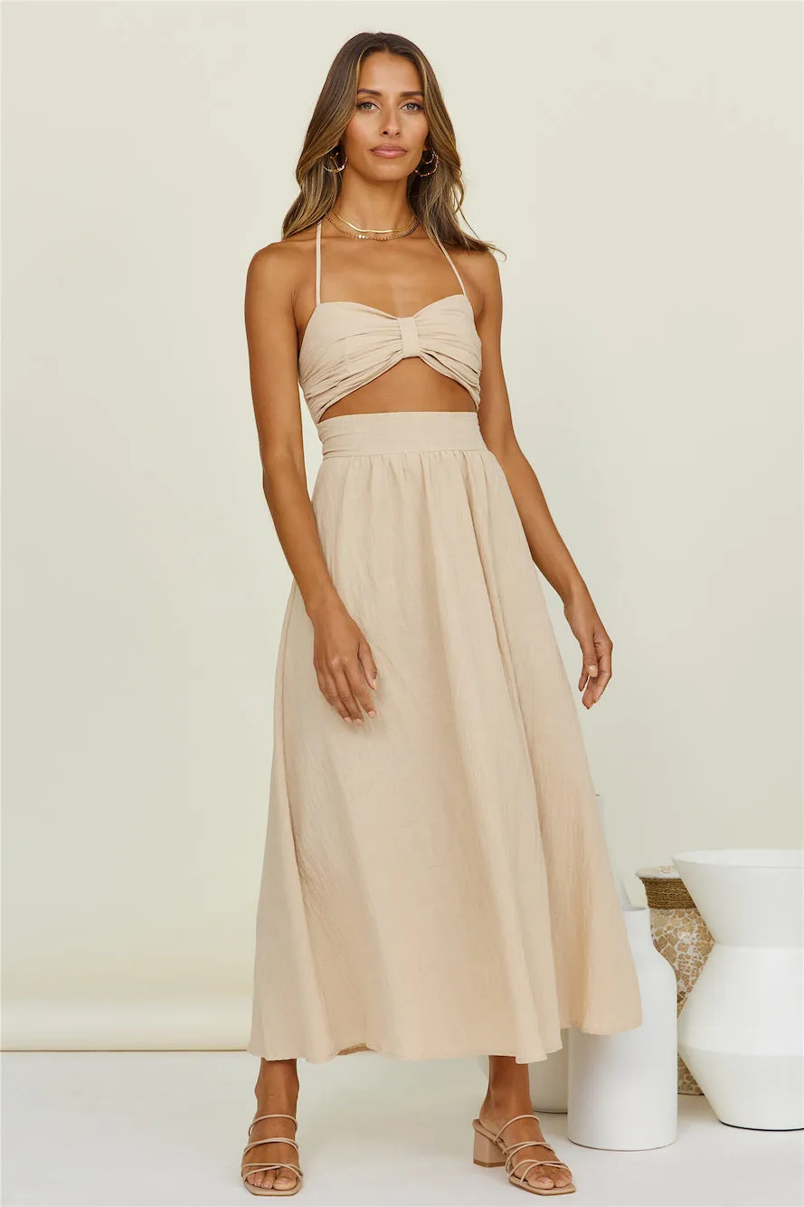 SNDYS Boat Linen Maxi Dress Brown sold by Fortunate One product image thumbnail 2