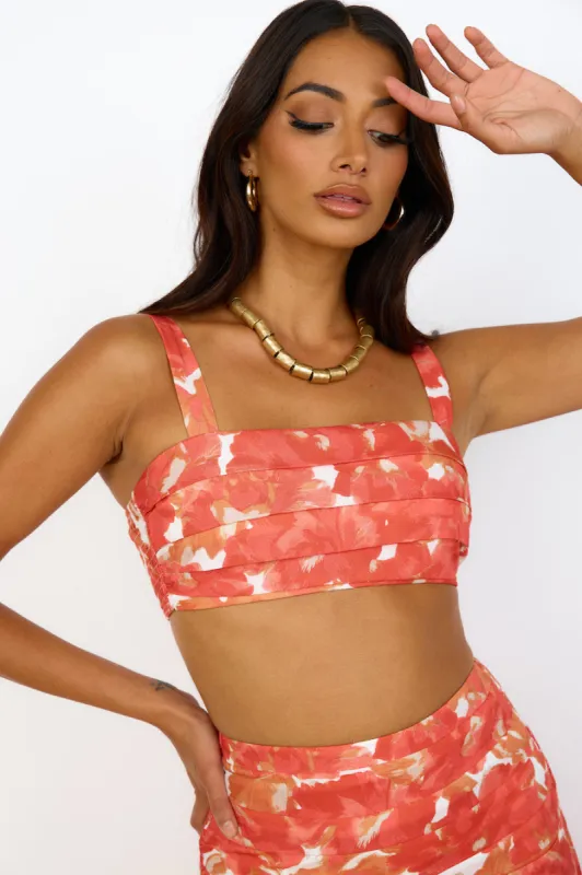 Golden Sunset Crop Top Orange sold by Fortunate One