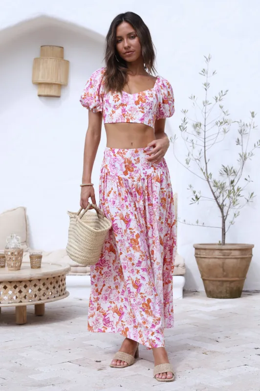 Next Millennium Maxi Skirt Pink sold by Fortunate One