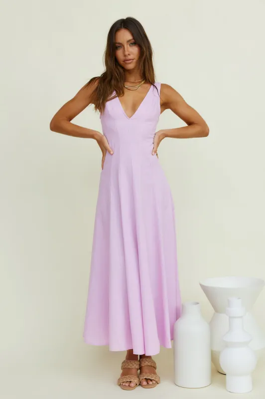 Open Meadows Maxi Dress Lilac sold by Fortunate One