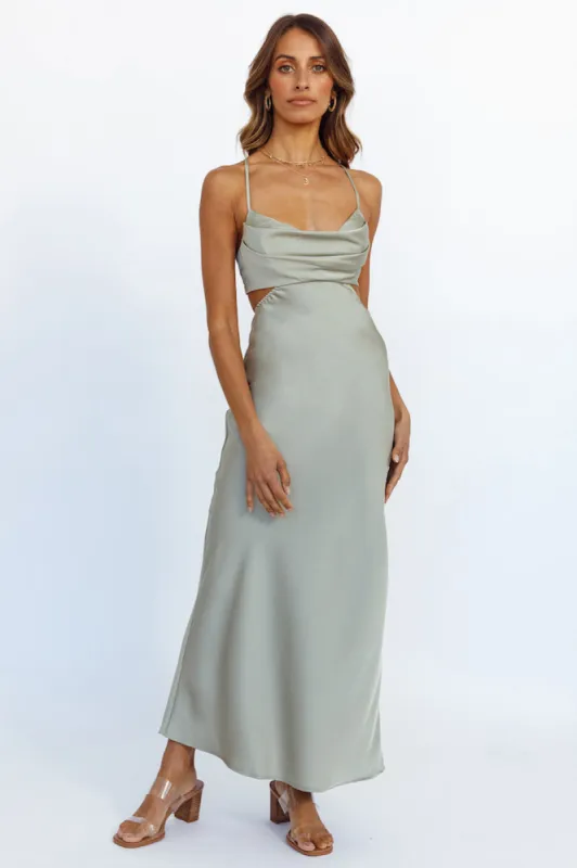Moonshot Maxi Dress Sage sold by Fortunate One