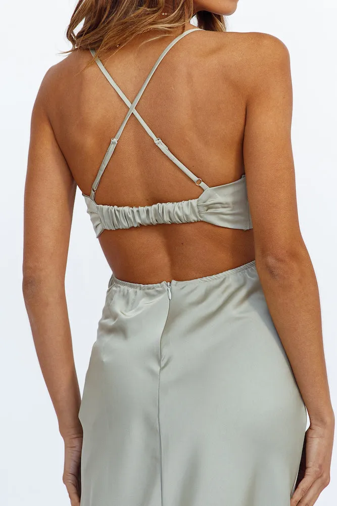 Moonshot Maxi Dress Sage sold by Fortunate One product image thumbnail 5