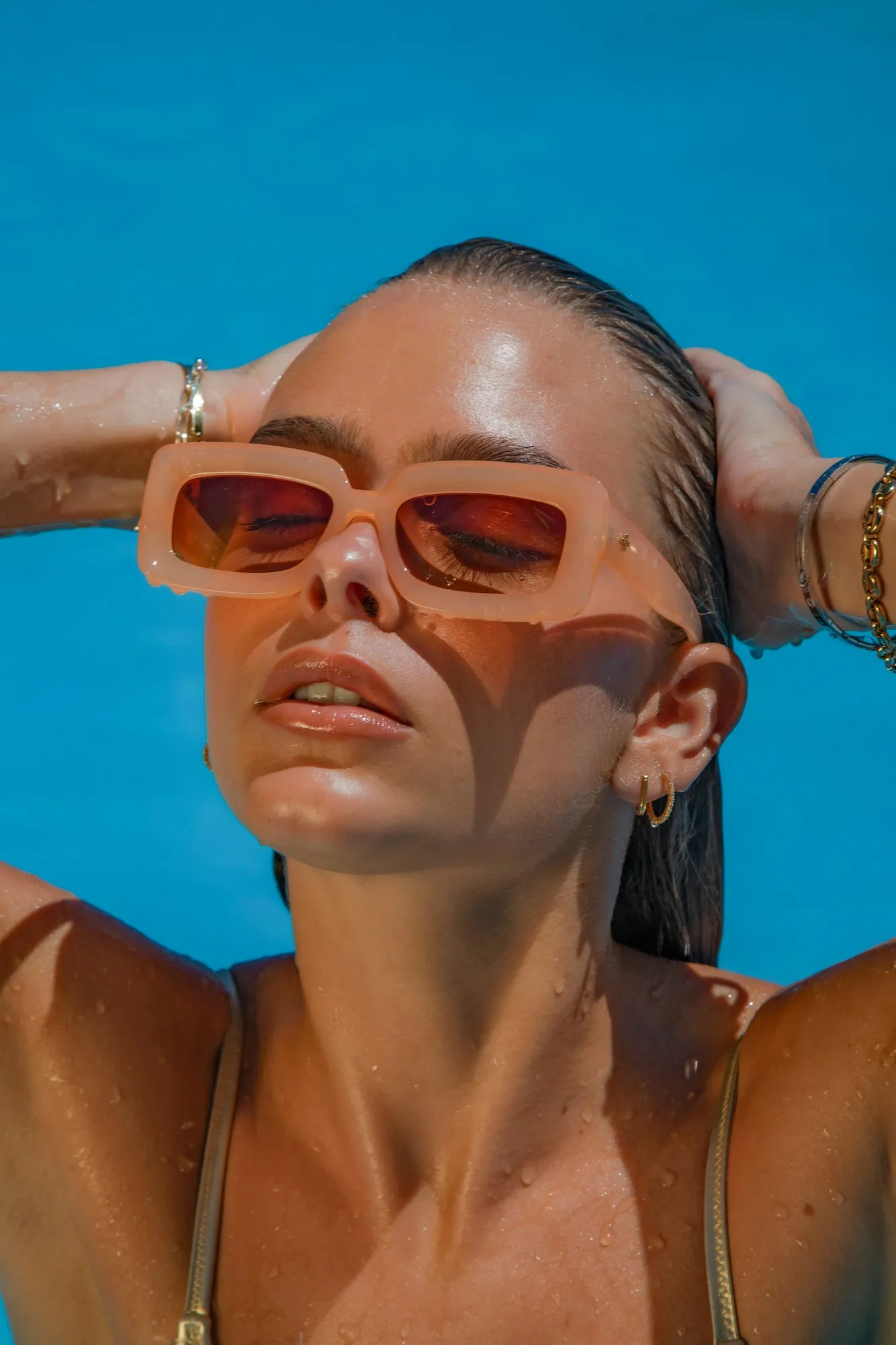 PETA + JAIN Blurred Sunglasses Peach Brown sold by Fortunate One product image thumbnail 4