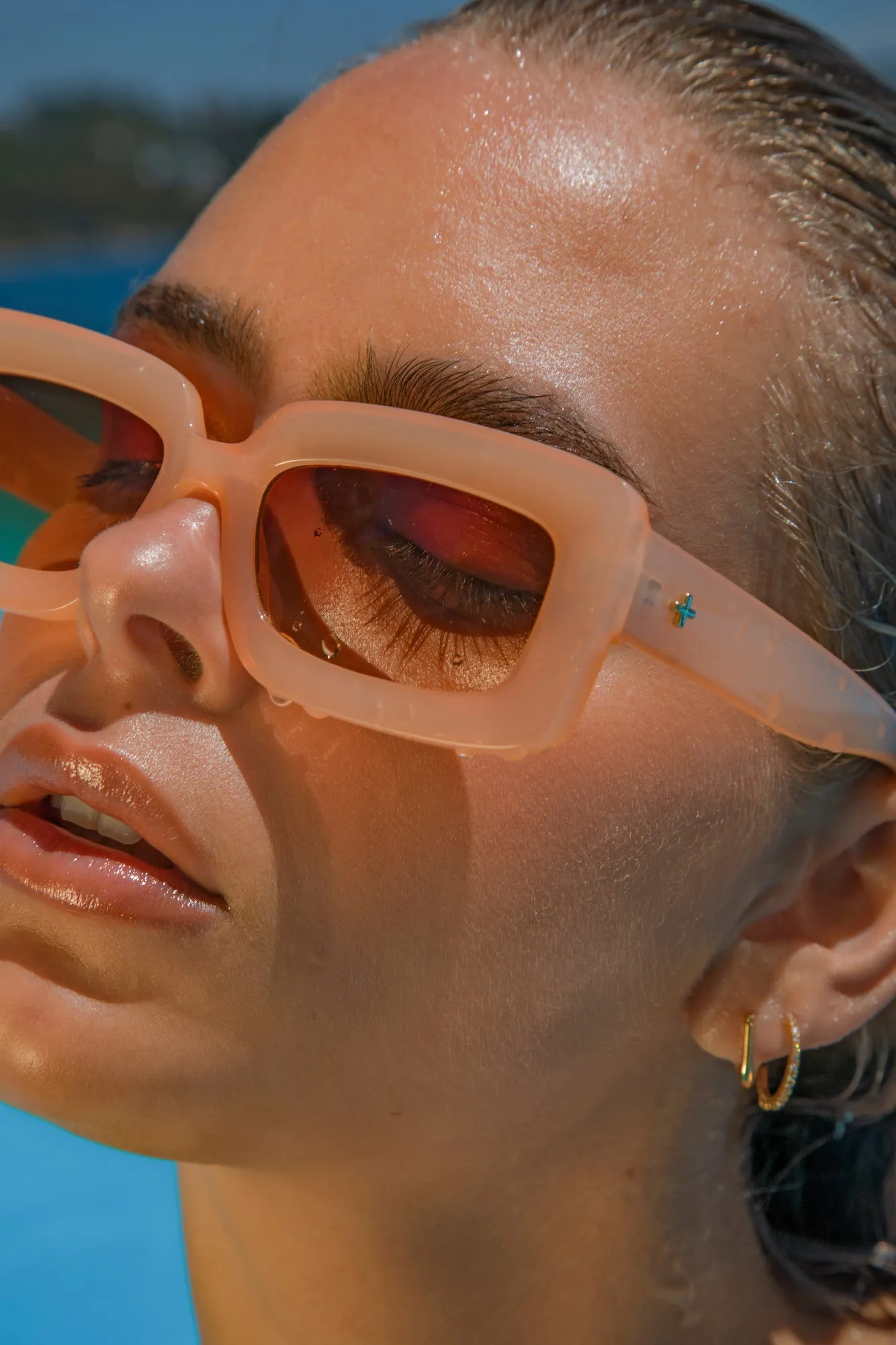 PETA + JAIN Blurred Sunglasses Peach Brown sold by Fortunate One product image thumbnail 2