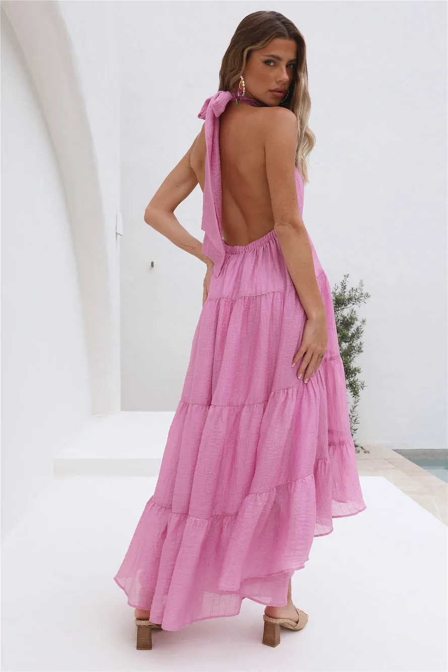 Spring Sunsets Maxi Dress Pink sold by Fortunate One product image thumbnail 3