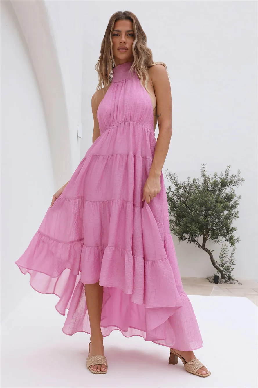 Spring Sunsets Maxi Dress Pink sold by Fortunate One