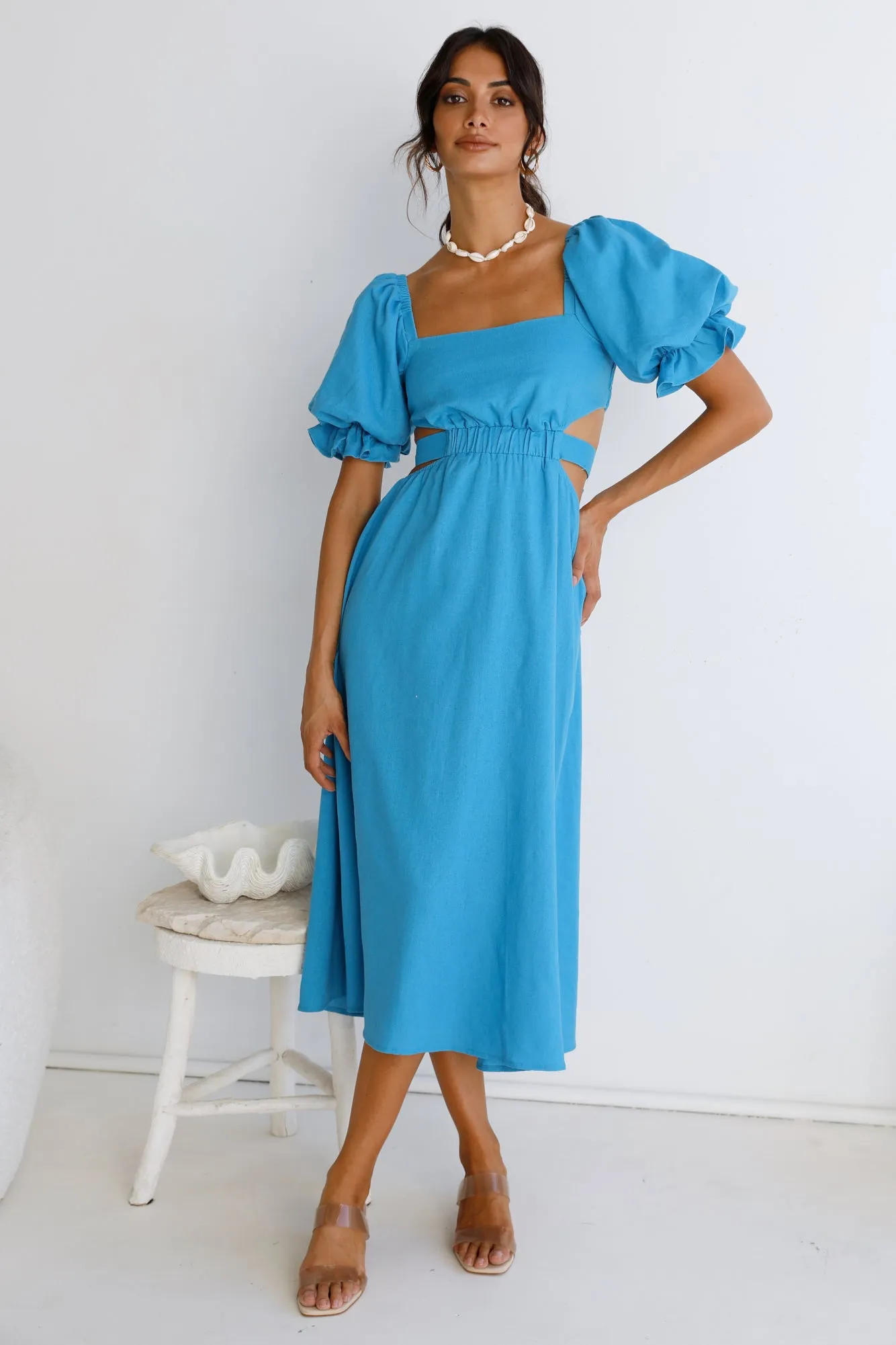Soft Tides Maxi Dress Blue sold by Fortunate One product image thumbnail 2