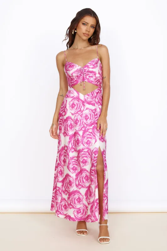 Star Gazers Maxi Dress Pink sold by Fortunate One