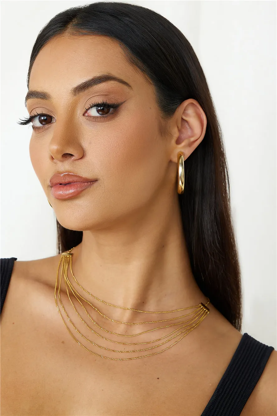 18k Gold Plated Goddess Past Necklace Gold sold by Fortunate One