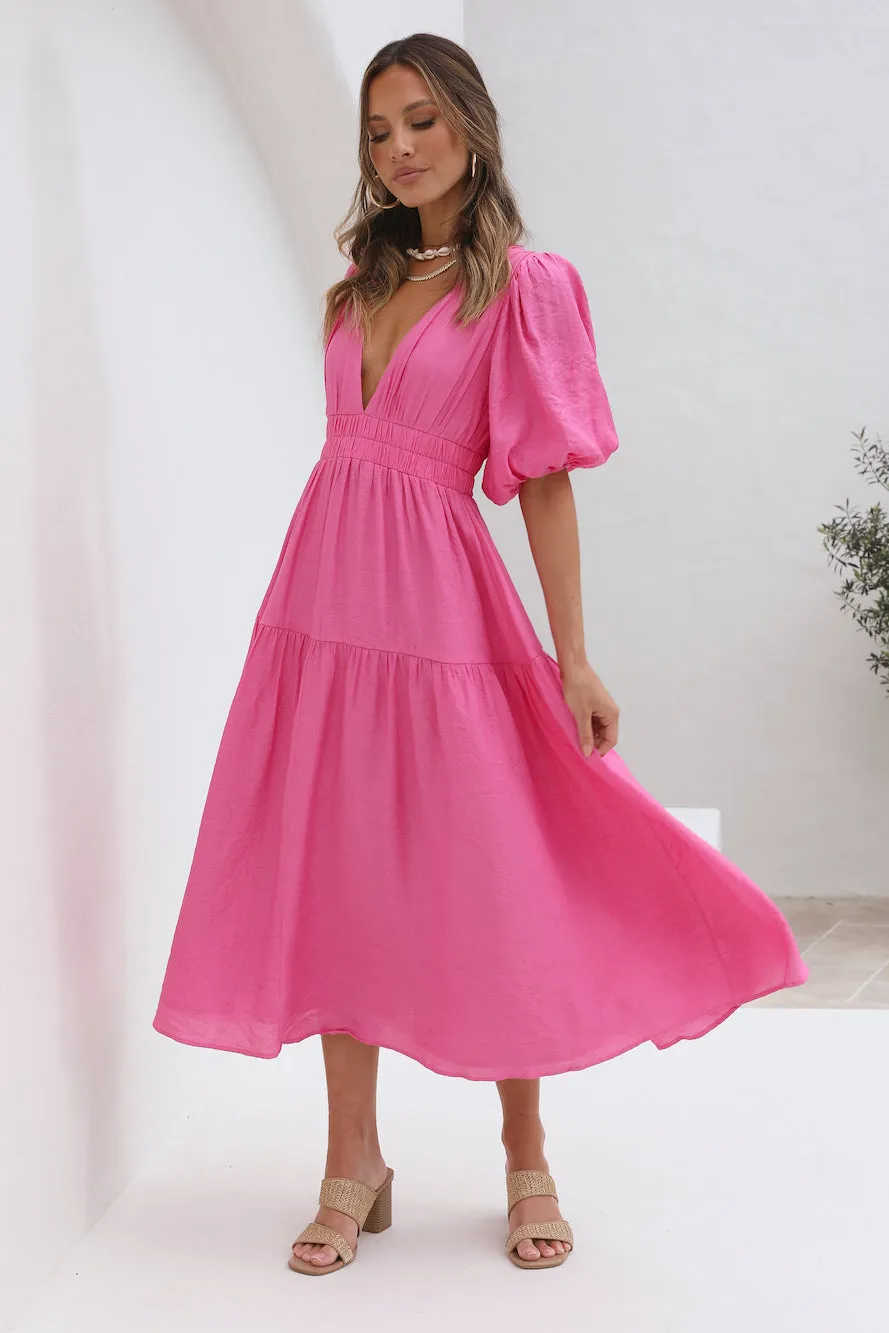 Bed Of Flowers Maxi Dress Pink sold by Fortunate One