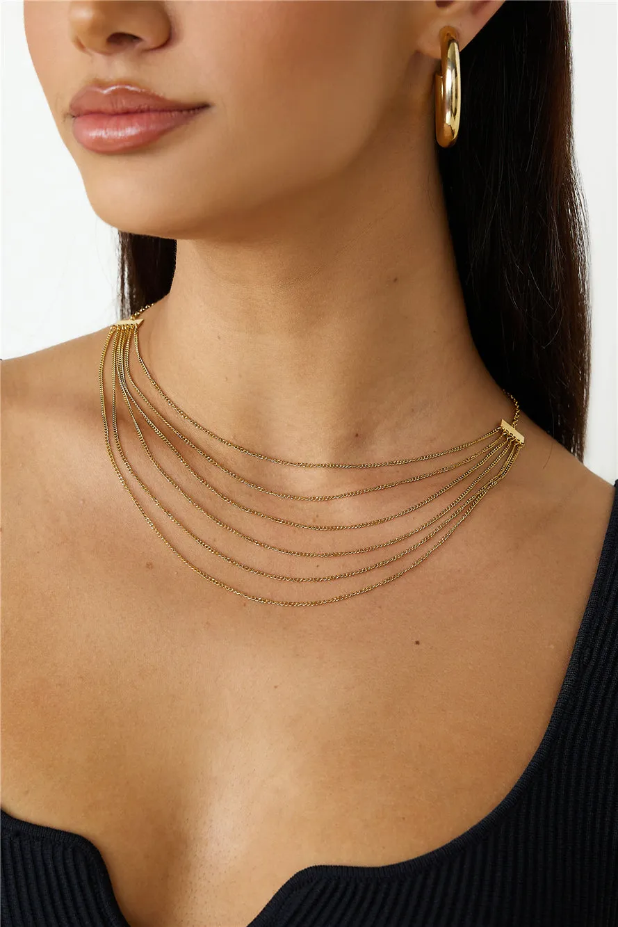 18k Gold Plated Goddess Past Necklace Gold sold by Fortunate One product image thumbnail 3