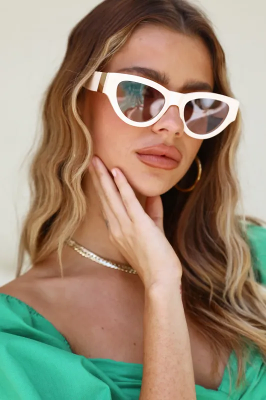 BANBÉ The Carla Sunglasses Bone-Grey Fade sold by Fortunate One