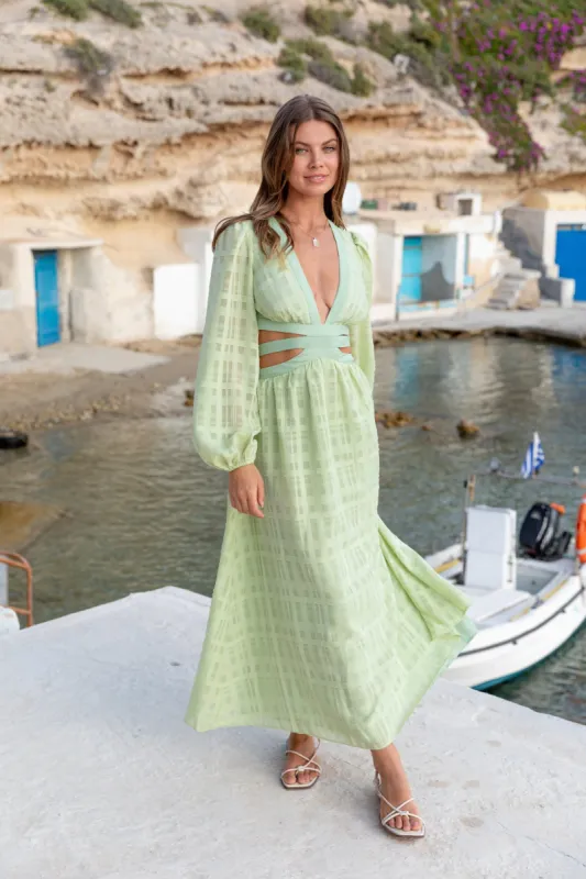 Neo Paradise Maxi Dress Green sold by Fortunate One