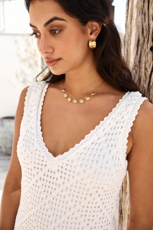 18k Gold Plated Bronze Perfection Necklace Gold sold by Fortunate One