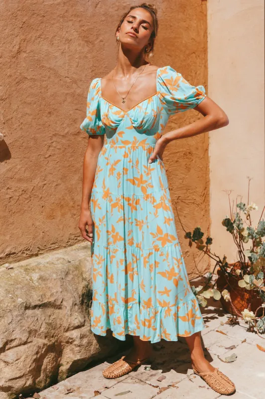 Feathers Of Grace Midi Dress sold by Fortunate One