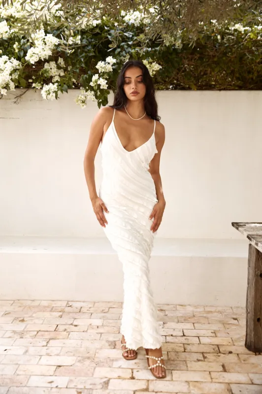 Sound Of Angels Maxi Dress White sold by Fortunate One