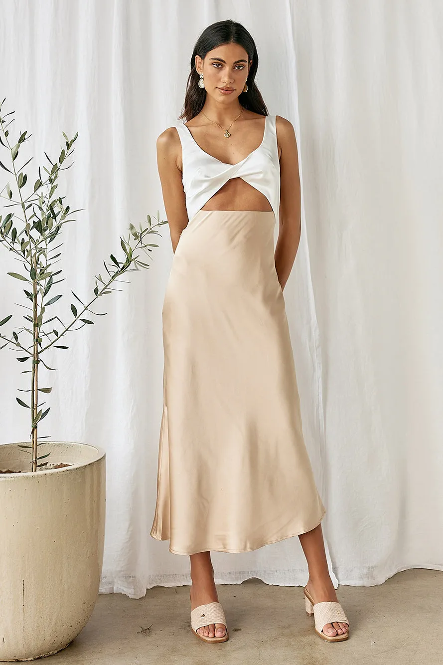 When You Breathe Maxi Dress Beige sold by Fortunate One product image thumbnail 3