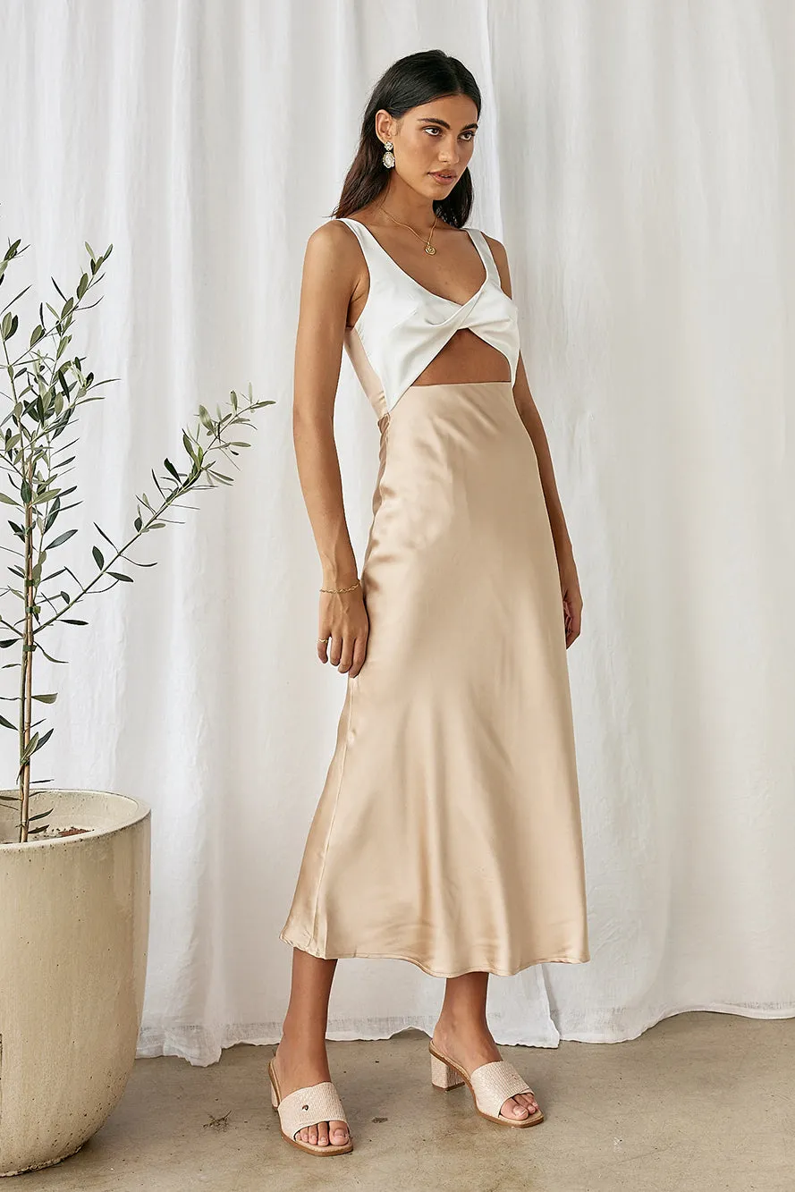 When You Breathe Maxi Dress Beige sold by Fortunate One product image thumbnail 4