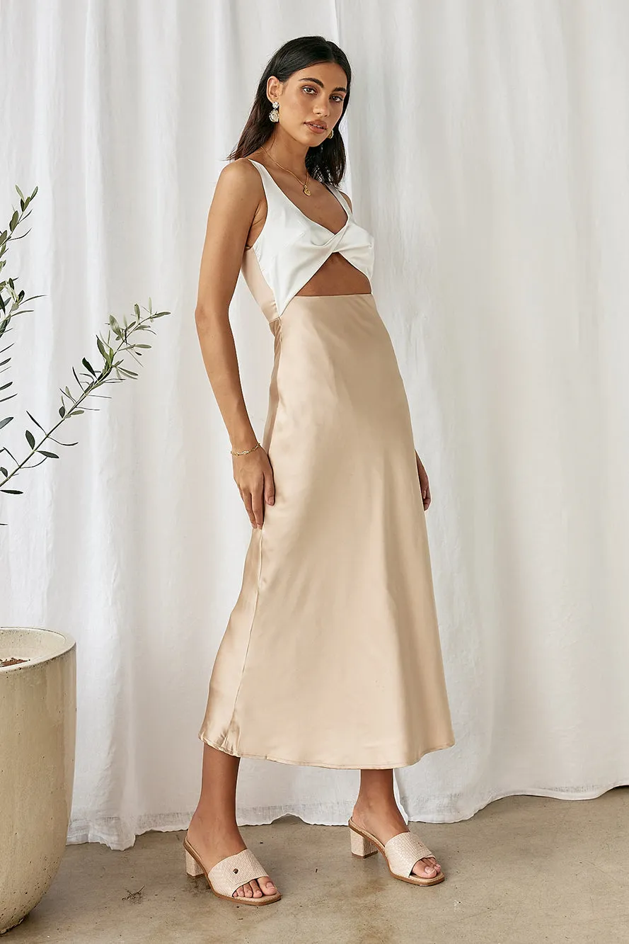 When You Breathe Maxi Dress Beige sold by Fortunate One product image thumbnail 5