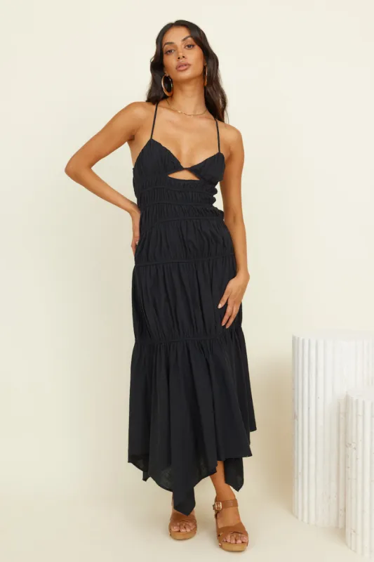 SNDYS Tahlia Maxi Dress Black sold by Fortunate One