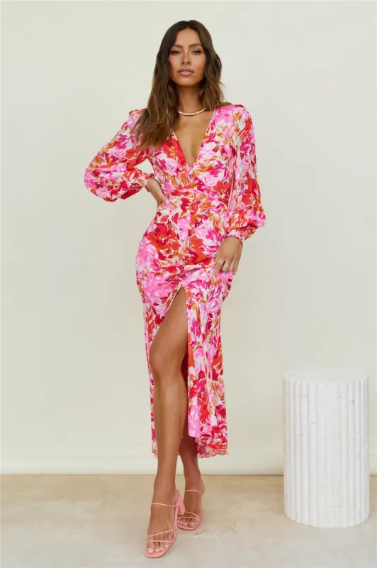 Starry Night Maxi Dress Pink sold by Fortunate One