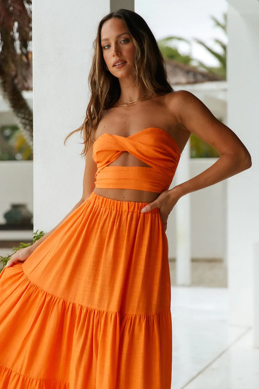 Golden Moon Crop Top Orange sold by Fortunate One