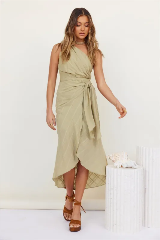 Marlena Maxi Dress Olive sold by Fortunate One