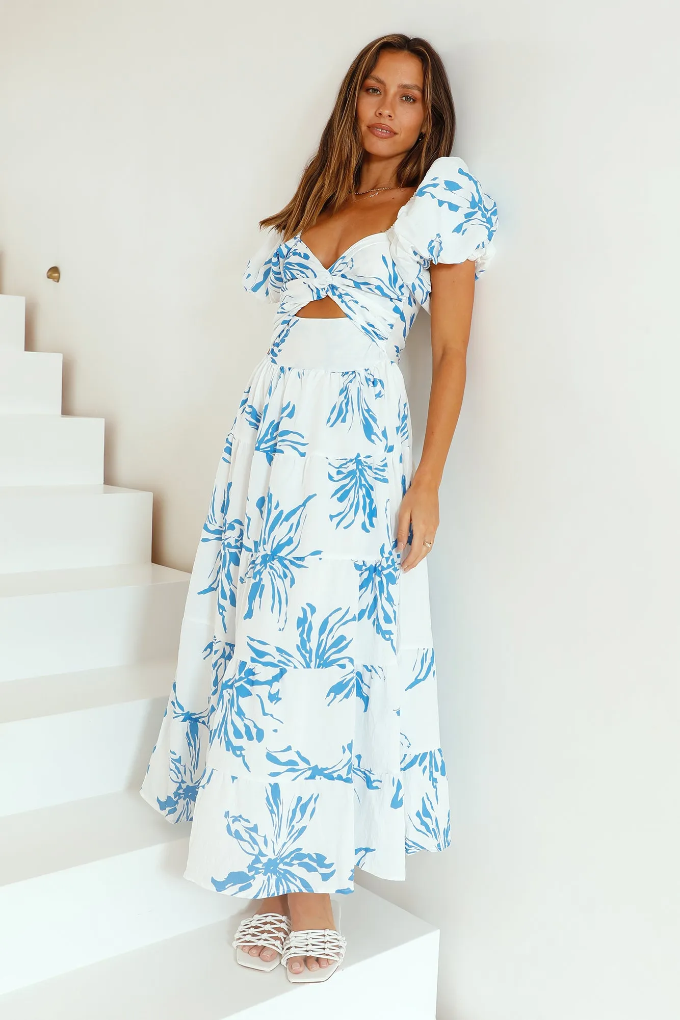 Seaside Breeze Maxi Dress Blue sold by Fortunate One