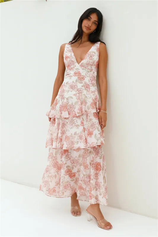 Foolish One Maxi Dress Pink sold by Fortunate One