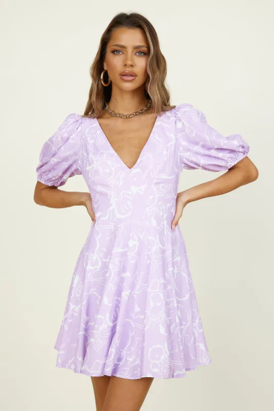 Bright Bouquet Dress Purple sold by Fortunate One