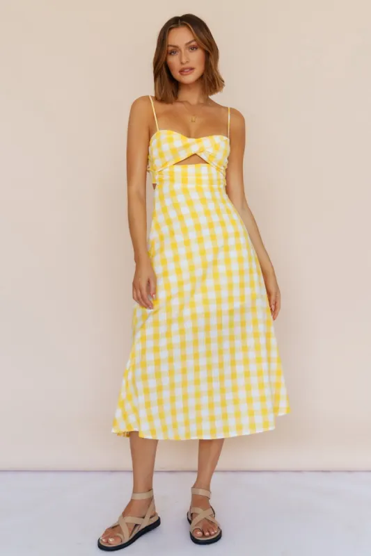 Never Cloudy Maxi Dress Yellow sold by Fortunate One